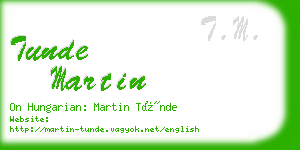 tunde martin business card